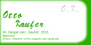 otto kaufer business card