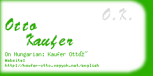 otto kaufer business card